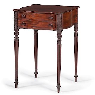 New England Sheraton Sewing Stand, Possibly the Work of Thomas Seymour