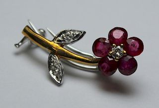 JEWELRY. Tiffany & Co. 18kt Gold, Ruby, and