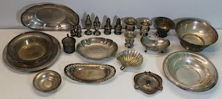 STERLING. Large Grouping of Sterling Hollow Ware.