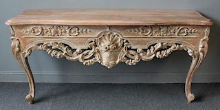 Antique Finely Carved and Cerused Louis XV Style