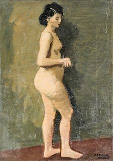 Raphael Soyer (1899-1987) "Standing Nude"