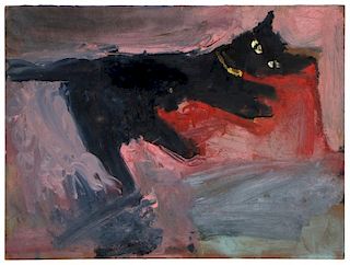 Sterling Strauser (1907-1995) Cat Painting