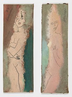 Sterling Strauser (1907-1995) 2 Nude Figure Paintings