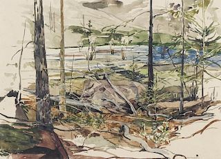 R. Brownell McGrew (1916-1994) Watercolor