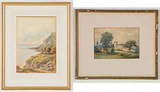 2 Antique British Watercolor Paintings