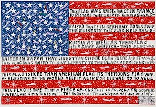 Howard Finster (1916-2001) "American Flag"