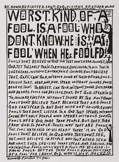Howard Finster (1916-2001) "Worst Kind of Fool"