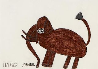 Johann Hauser (1926-1996) Elephant