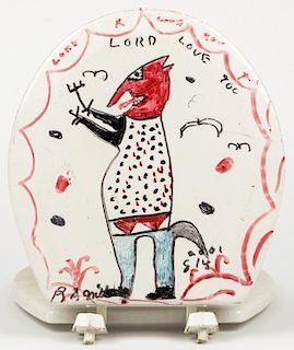 R.A. Miller (American, 1912-2006) Red Devil Toilet Seat