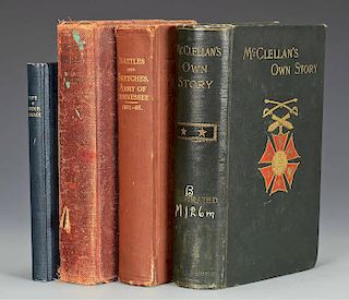 4 Civil War Books inc. TN & McClellan signed biography