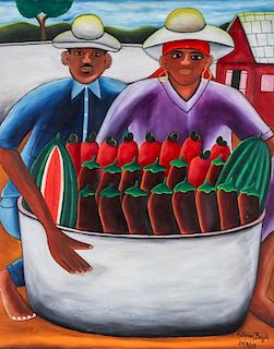 Alberoi Bazile (Haitian/Jacmel, 1920-2005) Painting