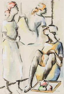 Dieudonne Cedor (Haitian, b. 1925) Three Women