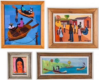 Henri Calixte (Haitian, 20th c.) 4 Paintings