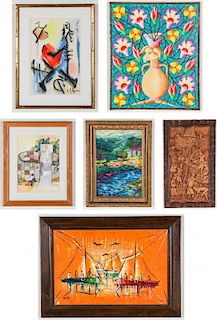 6 Works by Various Haitian (20th c.) Artists