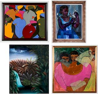 4 Works by Various Haitian (20th c.) Artists
