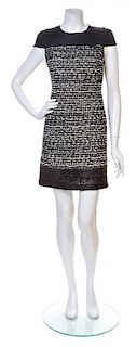 A Giambattista Valli Black Tweed Dress, Size 40.