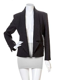 A Chanel Black Wool Shimmer Jacket,