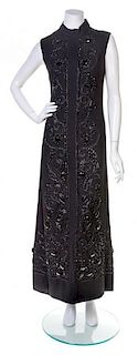 A Balenciaga Black Crepe Evening Gown, No size.