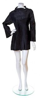 An Issey Miyake Black Pleated Tunic, Size M.