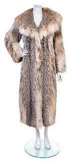 A Canadian Lynx Full Length Coat, No size.