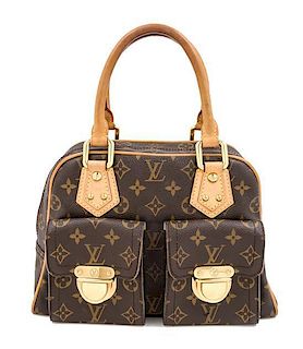 A Louis Vuitton Manhattan Handbag, 12" x 8" x 5".