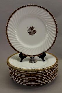 (11) Tiffany & Co. Minton Porcelain Dinner Plates