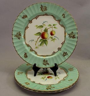 (3) Royal Worcester Porcelain Floral Dishes