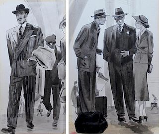 William A. Van Duzer (American, 1917–2005) Gray Flannel Suits