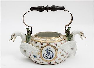 * A Continental Ceramic Jardiniere Width over handles 11 3/4 inches.