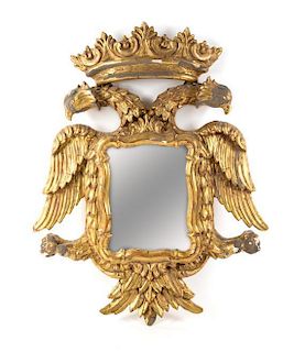 * A Peruvian Baroque Style Giltwood Mirror