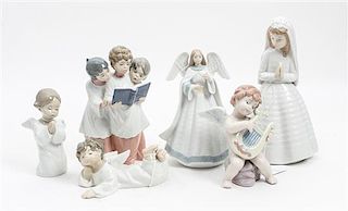 A Collection of Six Lladro Porcelain Figures