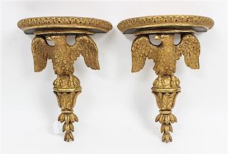 * A Pair of Giltwood Wall Brackets