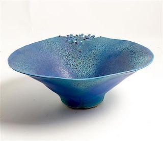 A Studio Ceramic Bowl, Gale Rattner Width 17 1/4 inches.