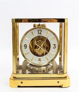 A Le Coultre Atmos Clock Height 9 1/4 inches.