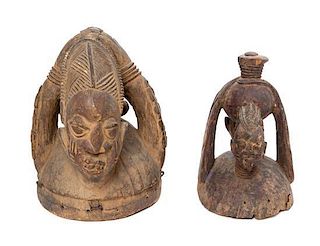 A Collection of Five Yoruba Helmets