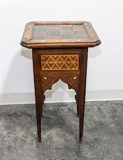 A Continental Tile Inset Side Table