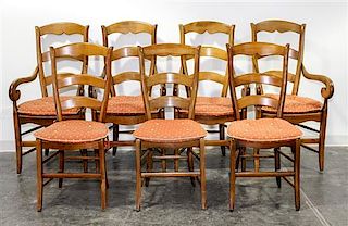 * An Assembled Set of Seven Louis Philippe Style Chairs
