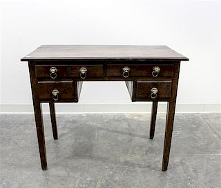 A George III Oak Writing Table