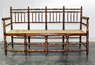 An American Rustic Bench Width 57 inches.