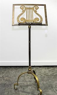 A Brass Music Stand Height 48 1/4 inches.