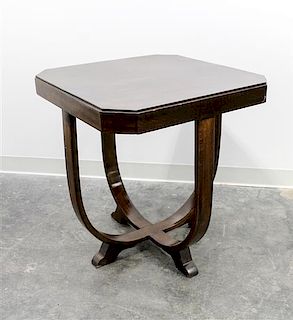 An Art Deco Mahogany Occasional Table