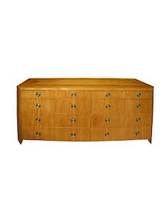 A Charles Pfister for Baker Dresser Height 32 x width 72 x depth 19 inches.