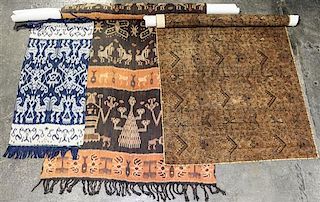* An Indonesian Woven Sarong Dimensions of largest 106 x 43 inches.