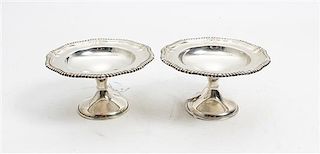 * A Pair of American Silver Compotes