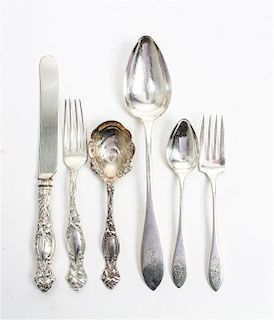 * A Partial American Silver Flatware Service, Towle Length of first 7 3/4 inches.