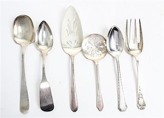 * Twenty-One American Sterling Silver Serving Articles, Various Makers 19TH/20TH CENTURY, including spoons, ladles, butters a