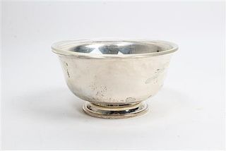 * An American Silver Revere Bowl, Mermod, Jaccard & King, 20TH CENTURY, model 0938, of footed form.