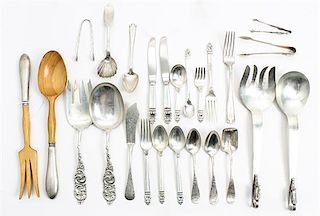 A Collection of Silver Flatware Articles, various makers, comprising a set of 10 teaspoons, an assortment of 'Royal Danish' f