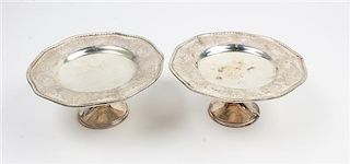 A Pair of American Silver Tazze, Frank M. Whiting & Co., North Attleboro, MA, Georgian pattern, weighted