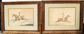 Artist Unknown, (English, 19th century), A Pair of Equestrian Scenes